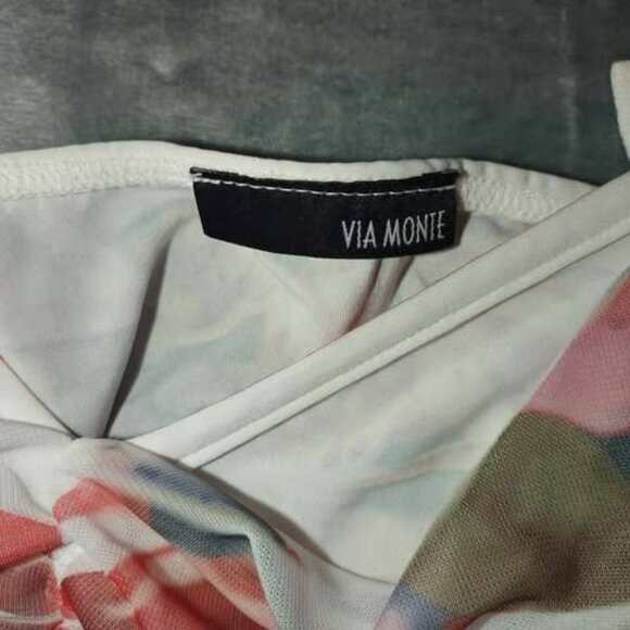 Floral Handkerchief Hem Dress M Spaghetti Strap Tropical Summercore Fairy Vibes‎ - Picture 9 of 11